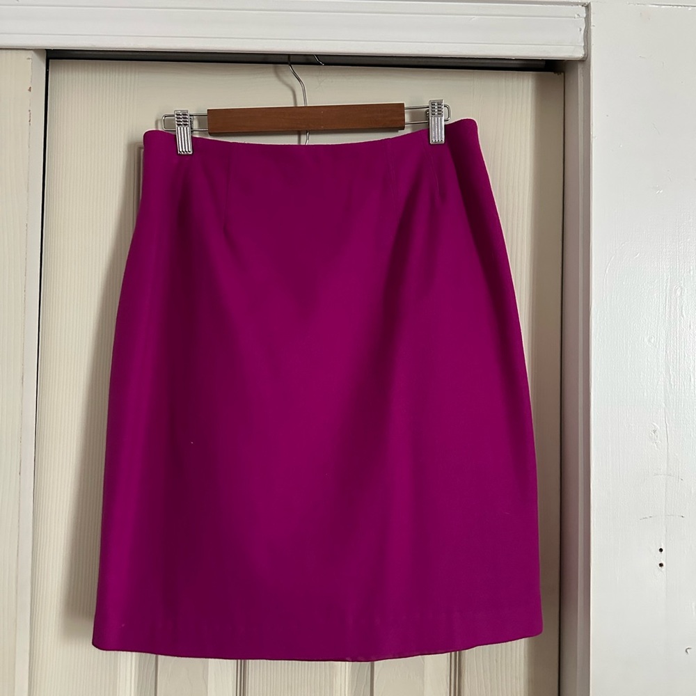 Vintage Pink Wool Skirt by Carole Little